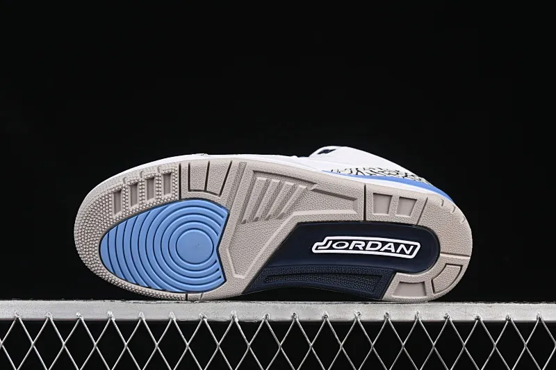 All categories Air Jordan Jordan series basketball shoes Air Jordan 3 Air Jordan 3 UNC AJ3 Joe 3 North Carolina blue white burst blue crack mid-basketball shoes CT8532-104